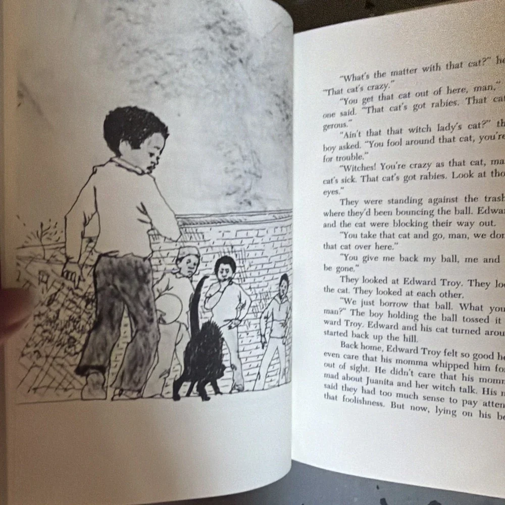 Edward Troy And The Witch Cat by Sarah Sargent 1978 Vintage HCDJ Signed 1st Ed